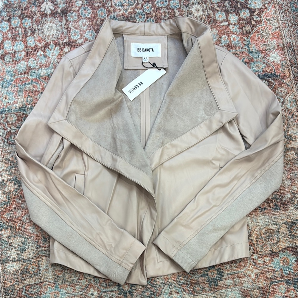 BB Dakota Tan Blazer Lightweight Cotton Blend